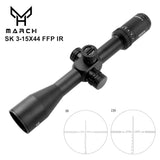 MARCH SK 3-15x44 FFP Tactical Caza Riflescope Spotting Scope for PCP Rifle Hunting Illumination Airgun Airsoft Optical Sight