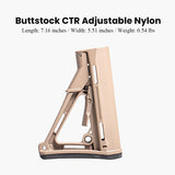 Buttstock CTR Adjustable Nylon For Gel Blaster