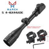 MARCH S4-16X44AOE Tactical Riflescopes Spotting Rifle Scope for Hunting Optical Collimator Air Gun Sight Red Green Illumination