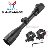 MARCH S4-16X44AOE Tactical Riflescopes Spotting Rifle Scope for Hunting Optical Collimator Air Gun Sight Red Green Illumination