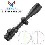 MARCH S4-16X44AOE Tactical Riflescopes Spotting Rifle Scope for Hunting Optical Collimator Air Gun Sight Red Green Illumination