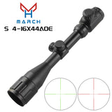 MARCH S4-16X44AOE Tactical Riflescopes Spotting Rifle Scope for Hunting Optical Collimator Air Gun Sight Red Green Illumination