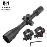 MARCH SK5-25X50 FFP IR Tactical Riflescope Spotting Scope for Rifle Hunting Optical Collimator Airsoft Airgun Sight Etched Glass