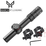 MARCH HT1.2-6X24WA Hunting Optical Sight Air Rifle Scope Compact Riflescope Tactical PCP Gun Aimsight Airsoft Luneta AR 15