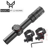 MARCH HT1.2-6X24WA Hunting Optical Sight Air Rifle Scope Compact Riflescope Tactical PCP Gun Aimsight Airsoft Luneta AR 15