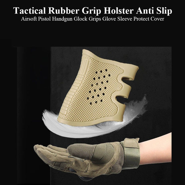 Tactical Rubber Grip Holster Anti Slip Airsoft Pistol Handgun G17 G18 ...