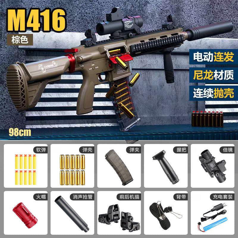 Electric M416 Rifle With Shell Ejecting Soft Bullet Gun – Waysun Guns