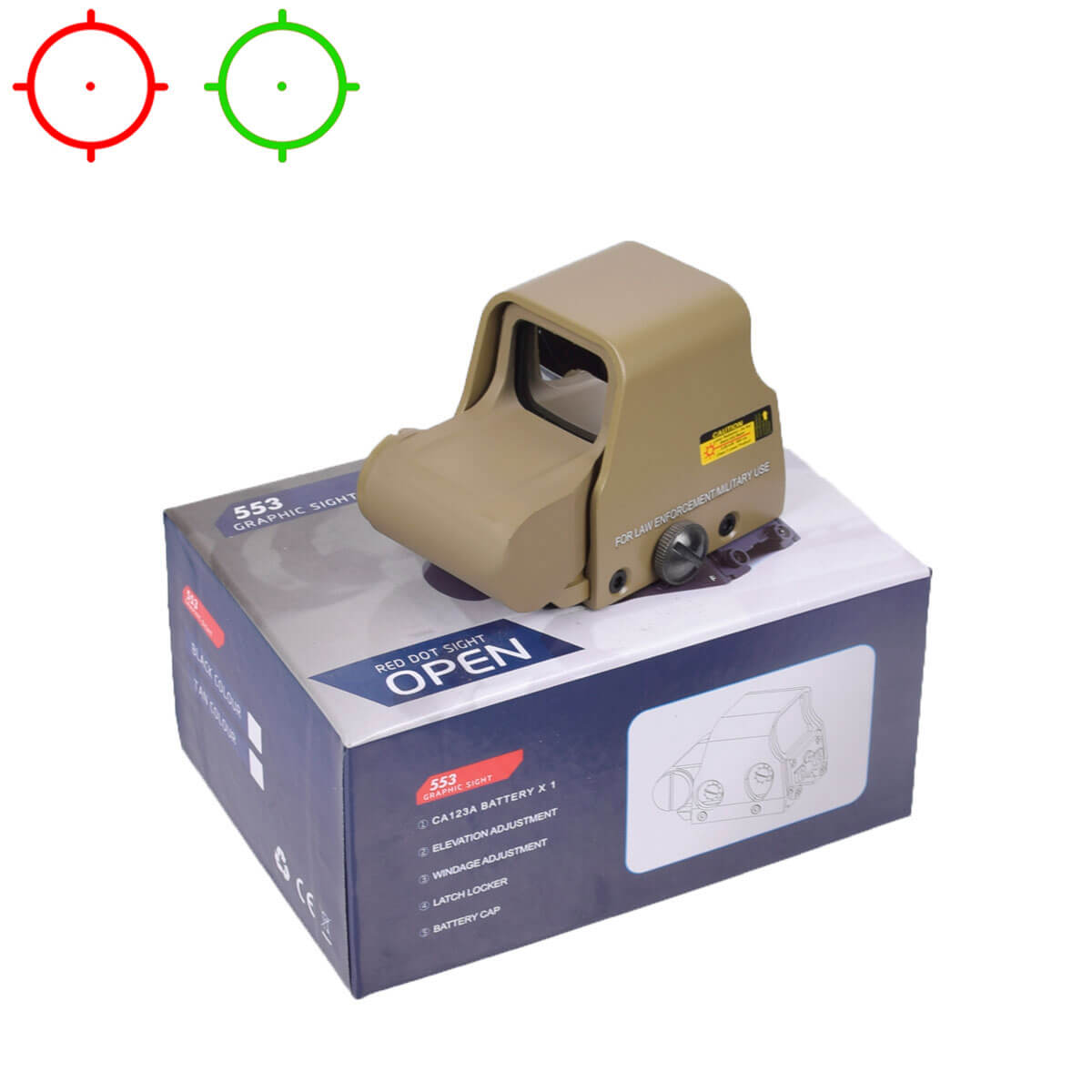 551 552 553 558 Red Green Dot Holographic Sight Scope 20mm Mount