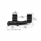 Scope Mount 30mm/25.4mm Tactical M4 M16 Ar15 For 20mm